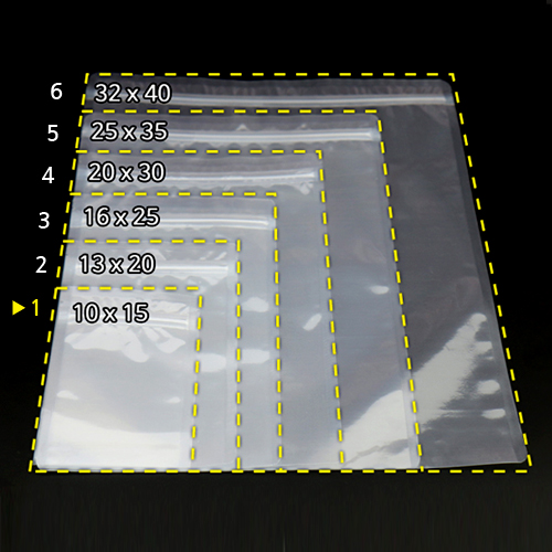 JS-PET투명지퍼(상단실링) 10x15