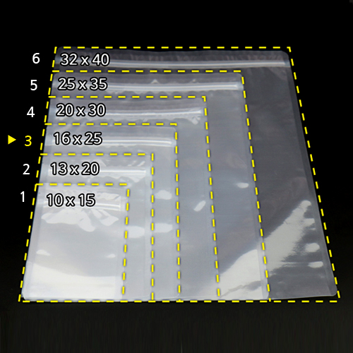 JS-PET투명지퍼(상단실링) 16x25