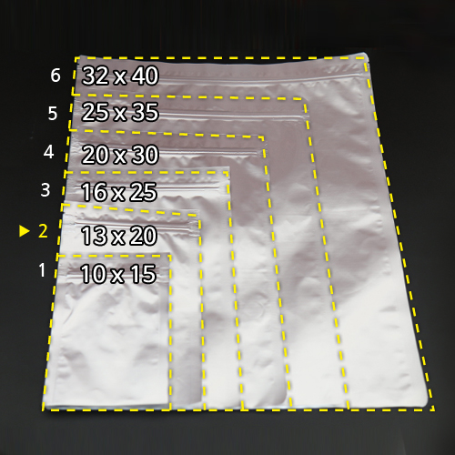 JS-AL은박지퍼봉투(상단실링) 13x20