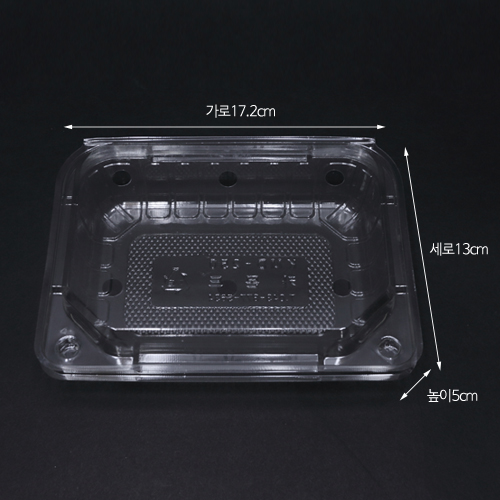 KMD-250투명,사각(딸기250g)-(타공)